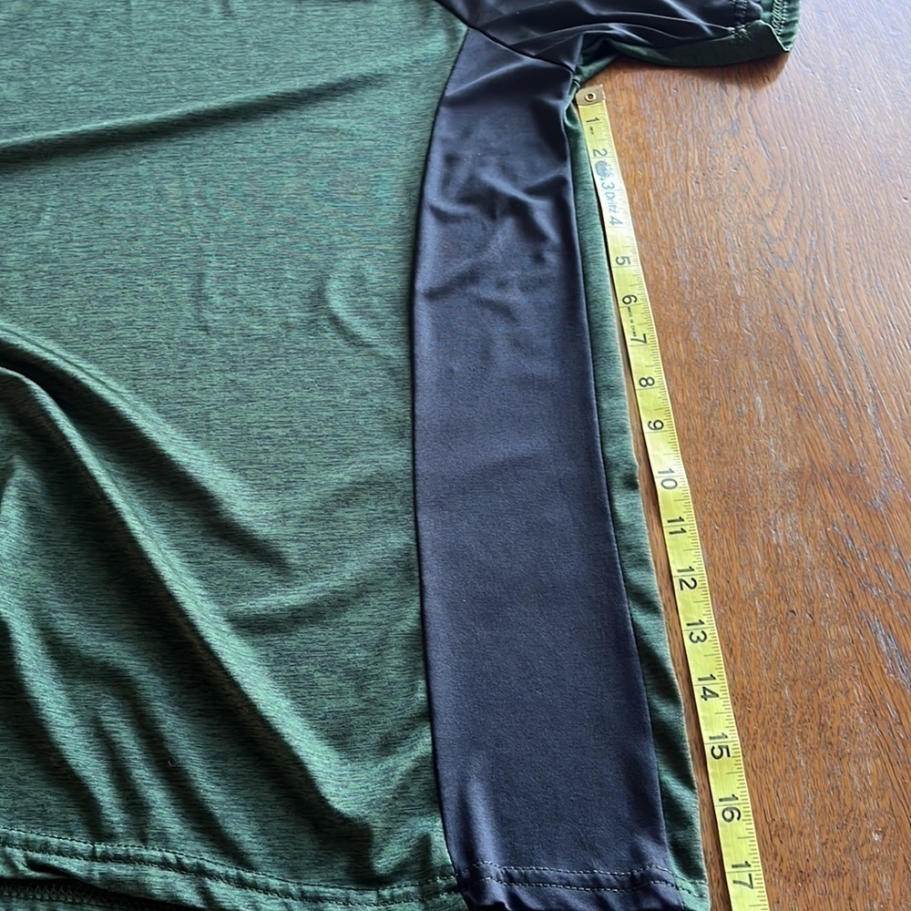 Real Essentials men’s size XL pullover polyester spandex shorts sleeves green - Picture 9 of 12